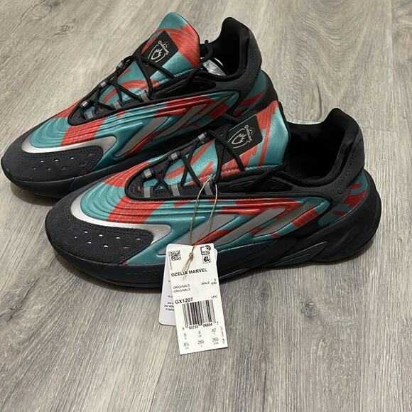 Adidas Ozelia Marvel Guardians Drax Sneakers Mens Sz Black/Silver‎ New! main image 4